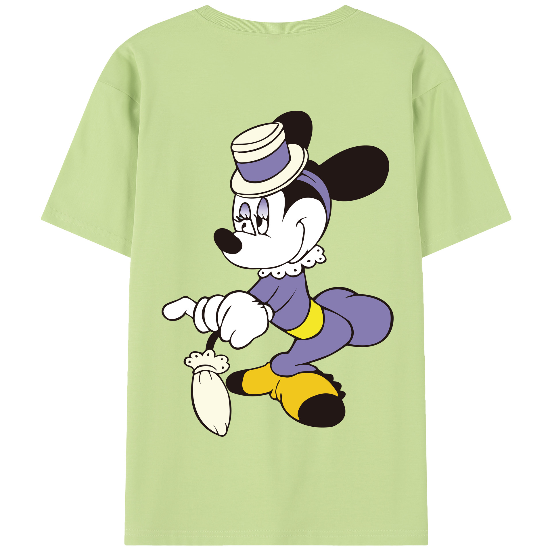 （画像用） ミッキーマウス Mickey Mouse 綿100％半袖Tシャツ（背面プリント）